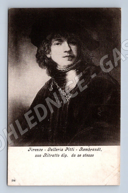 Pohlednice Rembrandt – autoportrét, Firenze (M15627)