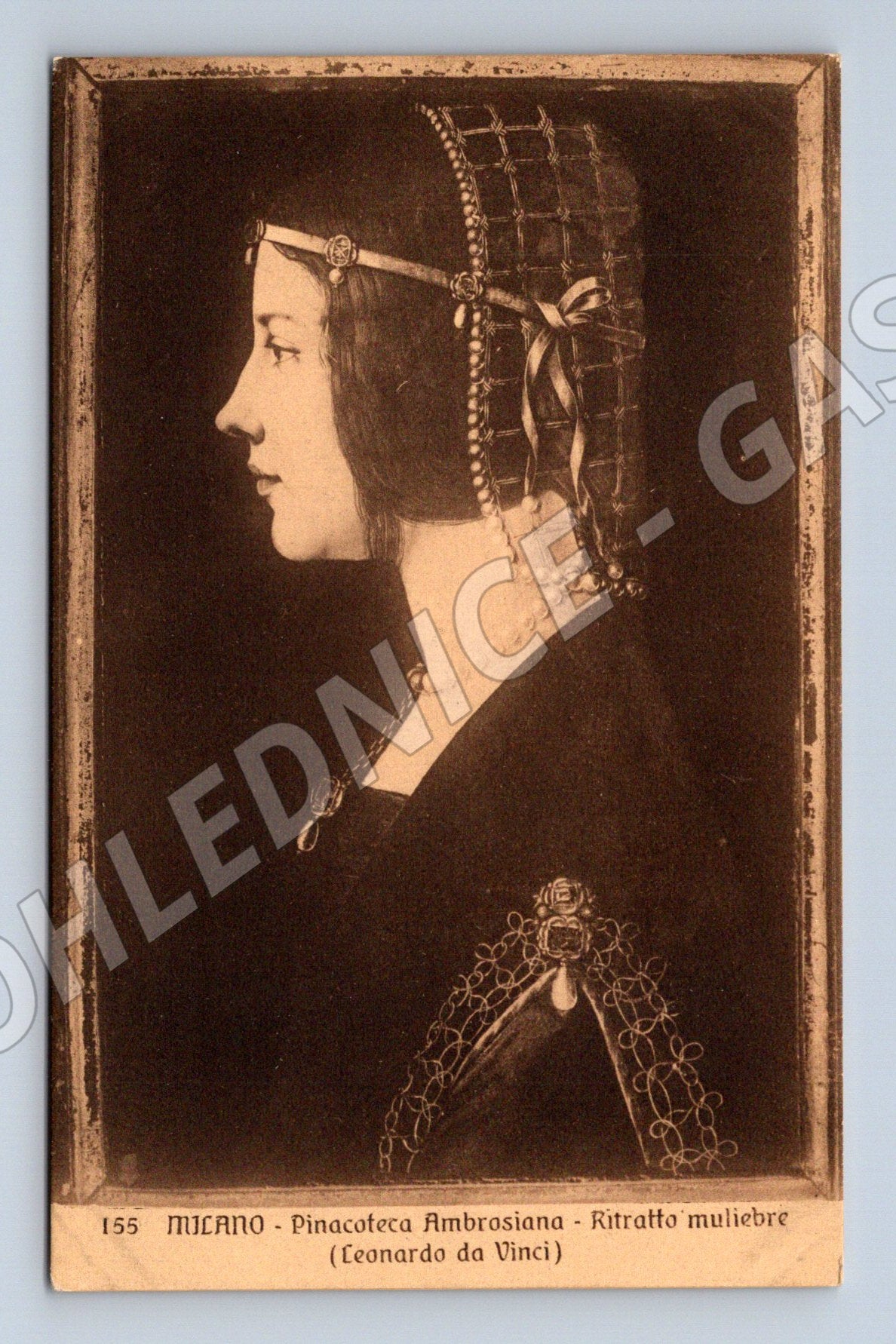 Pohlednice Leonardo – portrét ženy, Milano (M15629)