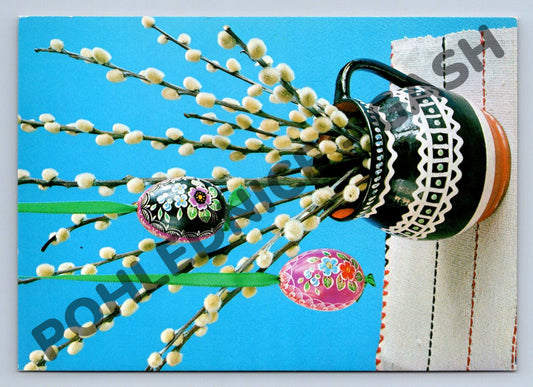 Pohlednice Kraslice a kočičky folklór ČSR (M1564)