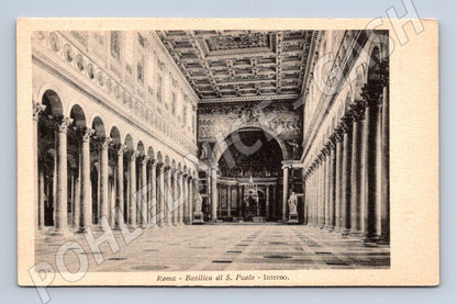 Pohlednice Řím – interiér baziliky sv. Pavla (M15646)