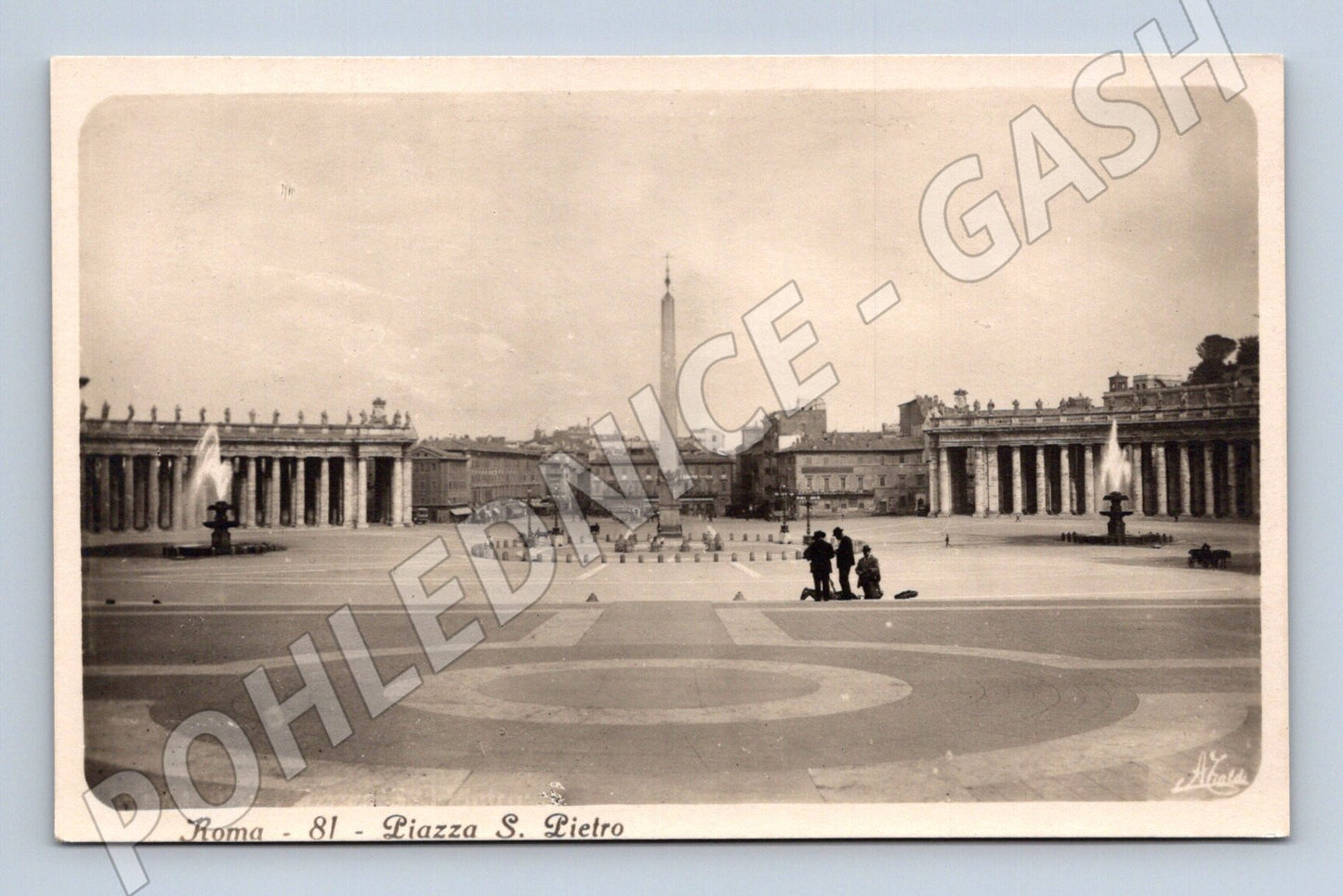 Pohlednice Řím – Piazza S. Pietro, čb (M15647)