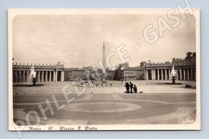 Pohlednice Řím – Piazza S. Pietro, čb (M15647)