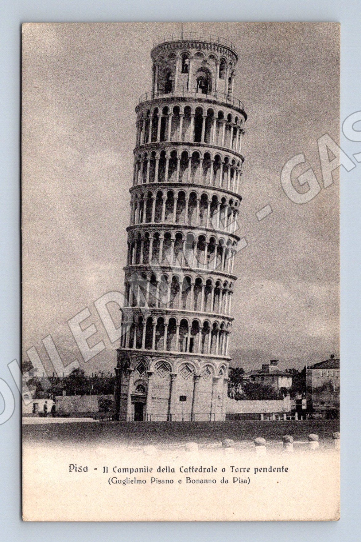 Pohlednice Pisa – šikmá věž, čb (M15658)