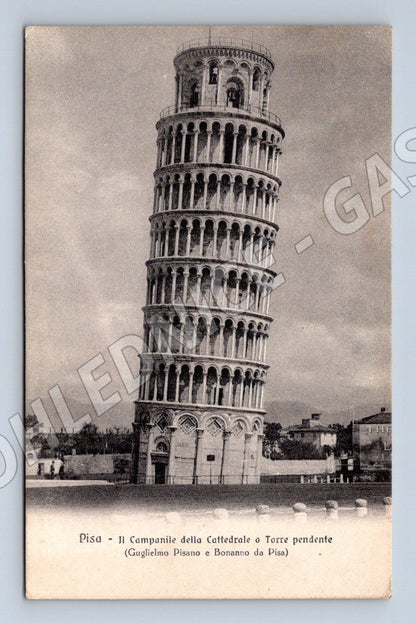 Pohlednice Pisa – šikmá věž, čb (M15658)