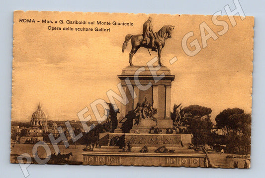 Pohlednice Řím – Garibaldi, jezdecká socha (M15660)