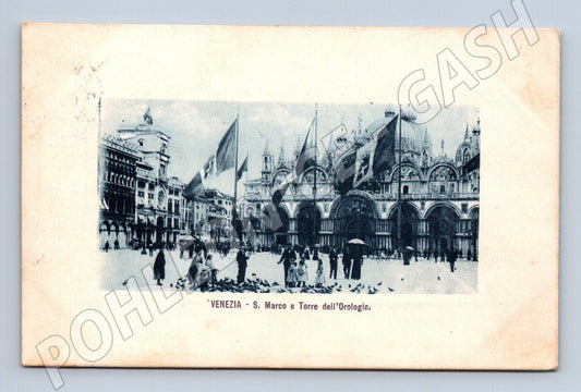 Pohlednice Benátky – San Marco, Torre dell’Orologio 1909 (M15674)
