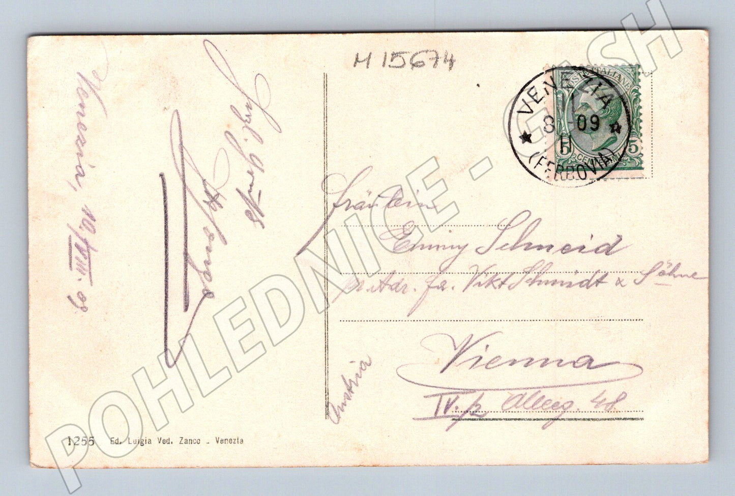 Pohlednice Benátky – San Marco, Torre dell’Orologio 1909 (M15674)