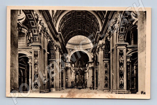 Pohlednice Řím – interiér sv. Petra (M15676)