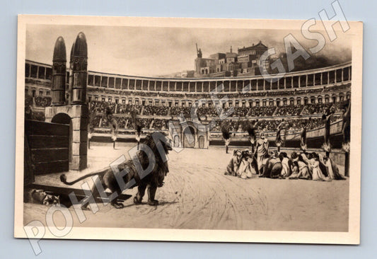 Pohlednice Řím – Circo Massimo, lev v aréně (M15681)