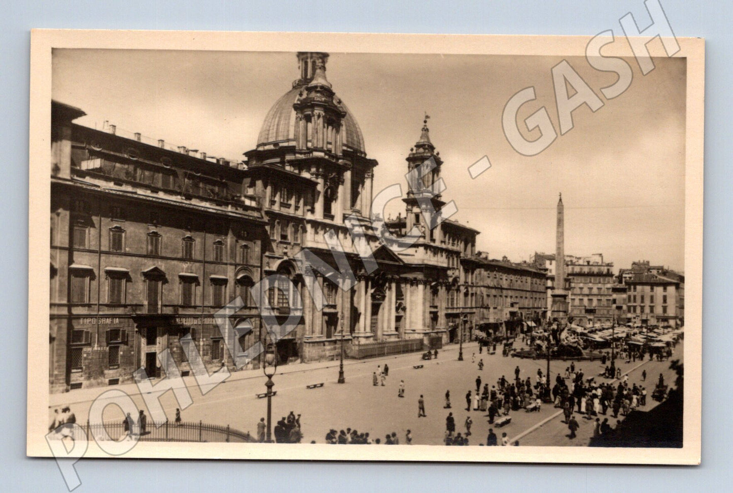 Pohlednice Řím – Piazza Navona, čb (M15683)