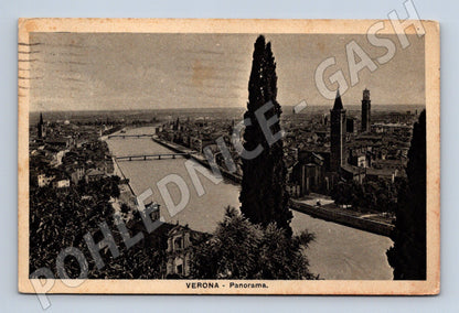 Pohlednice Verona – panorama, 1932, zaslaná (M15694)