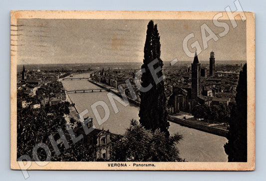 Pohlednice Verona – panorama, 1932, zaslaná (M15694)
