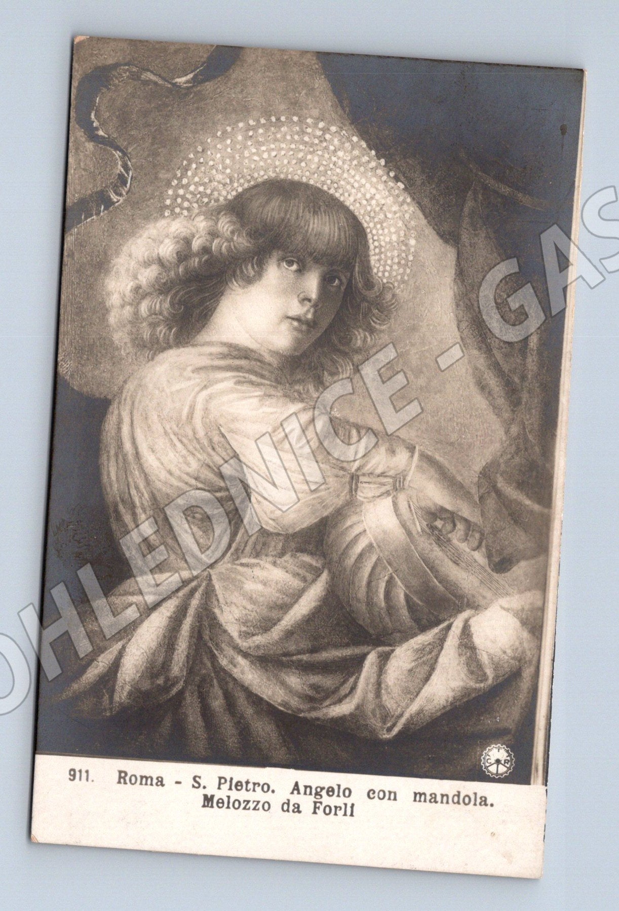 Pohlednice Melozzo da Forli – anděl s mandolou, Řím (M15703)
