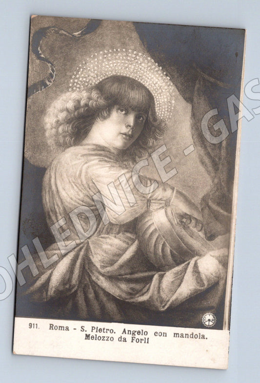 Pohlednice Melozzo da Forli – anděl s mandolou, Řím (M15703)