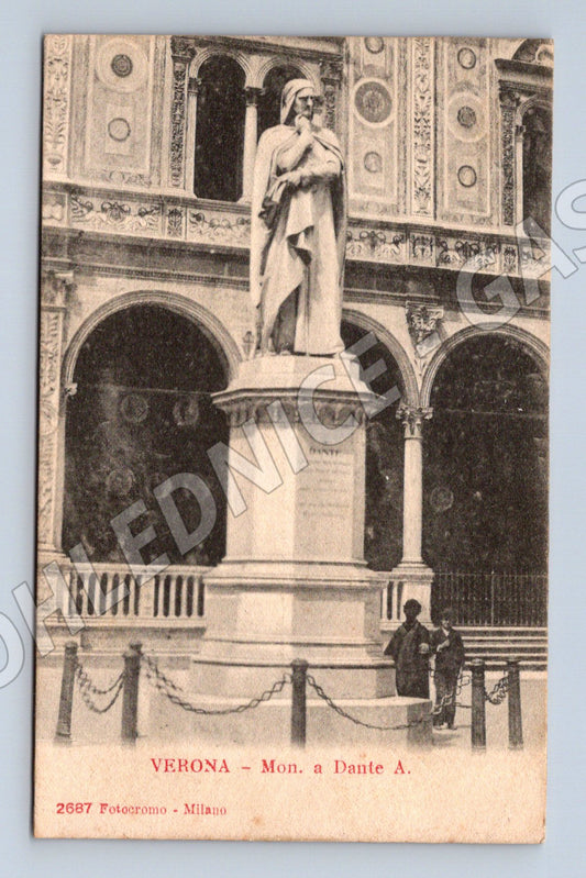 Pohlednice Verona – památník Dante Alighieri (M15719)