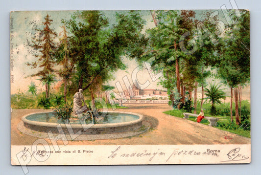 Pohlednice Řím – Basilica di San Pietro, cca 1900 (M15747)