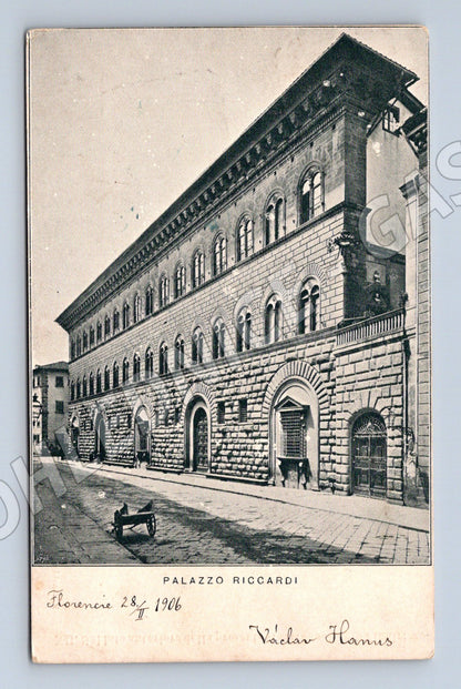 Pohlednice Florencie Palazzo Riccardi 1906 Itálie (M15750)