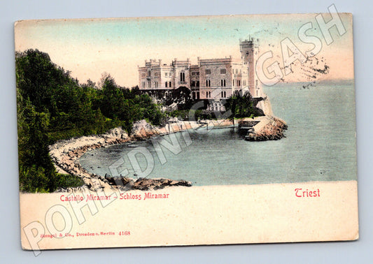 Pohlednice Terst zámek Miramare 1901 Itálie (M15751)