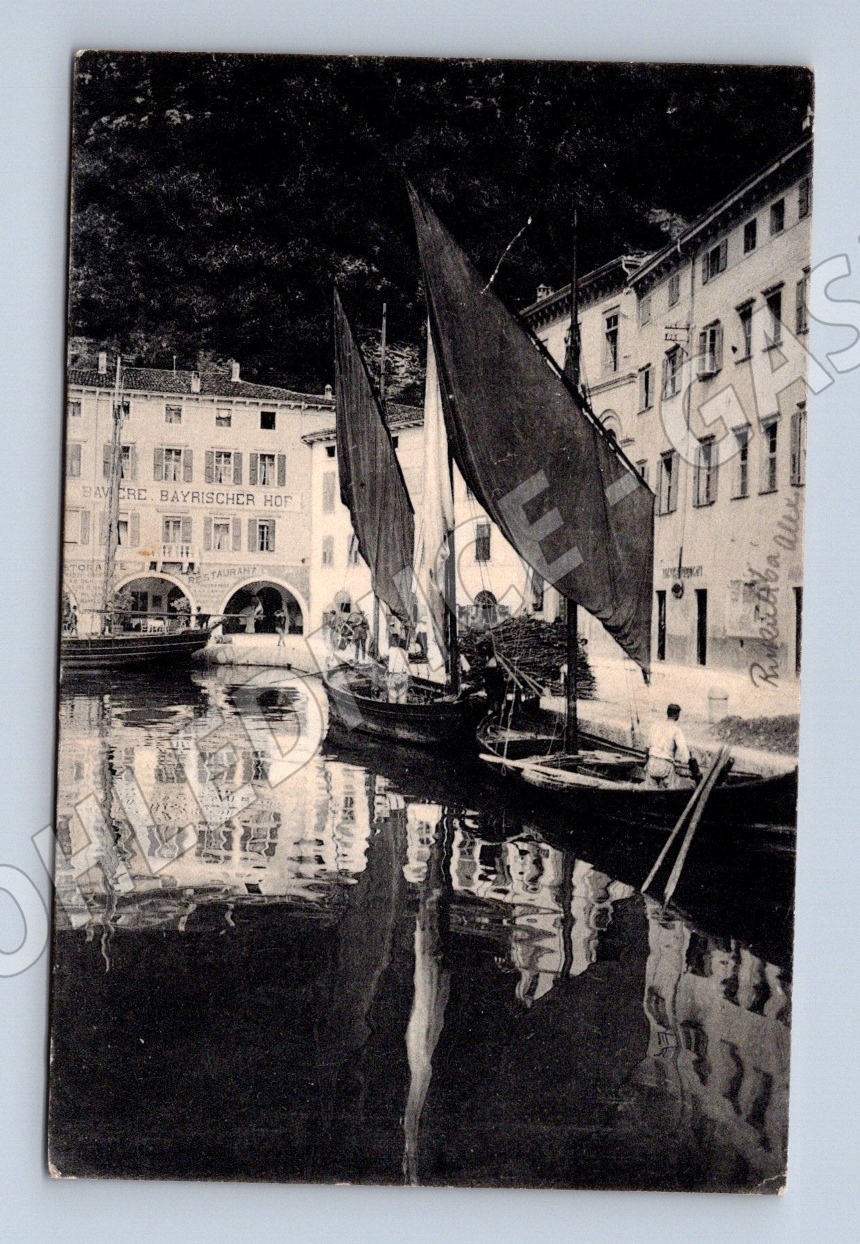 Pohlednice Riva Gardasee plachetnice přístav stará (M15760)