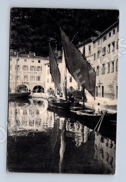 Pohlednice Riva Gardasee plachetnice přístav stará (M15760)