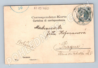 Pohlednice Riva Gardasee plachetnice přístav stará (M15760)