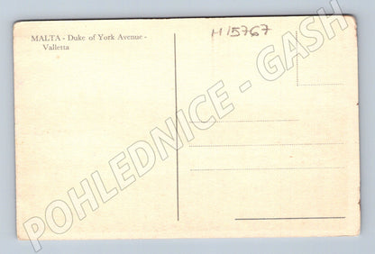 Pohlednice Malta Valletta Duke of York Avenue město auta (M15767)