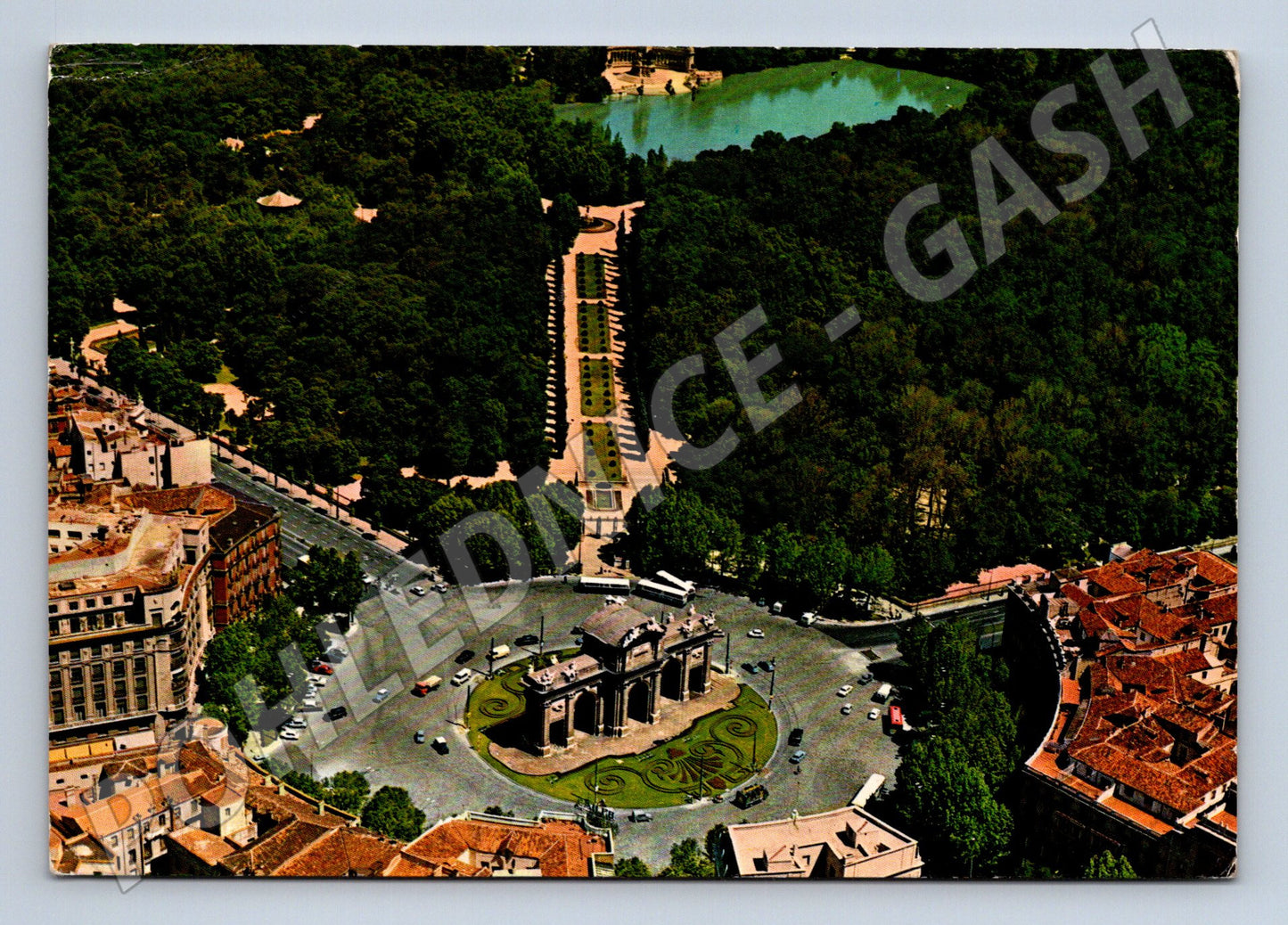 Pohlednice Madrid Puerta de Alcalá letecký pohled 1964 (M15773)