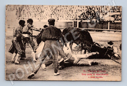 Pohlednice Corrida pád toreadora L. Roisin (M15813)