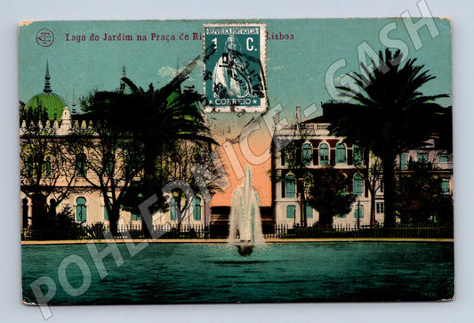 Lisabon – Lago do Jardim, poštou prošlá 1910 (M15838)
