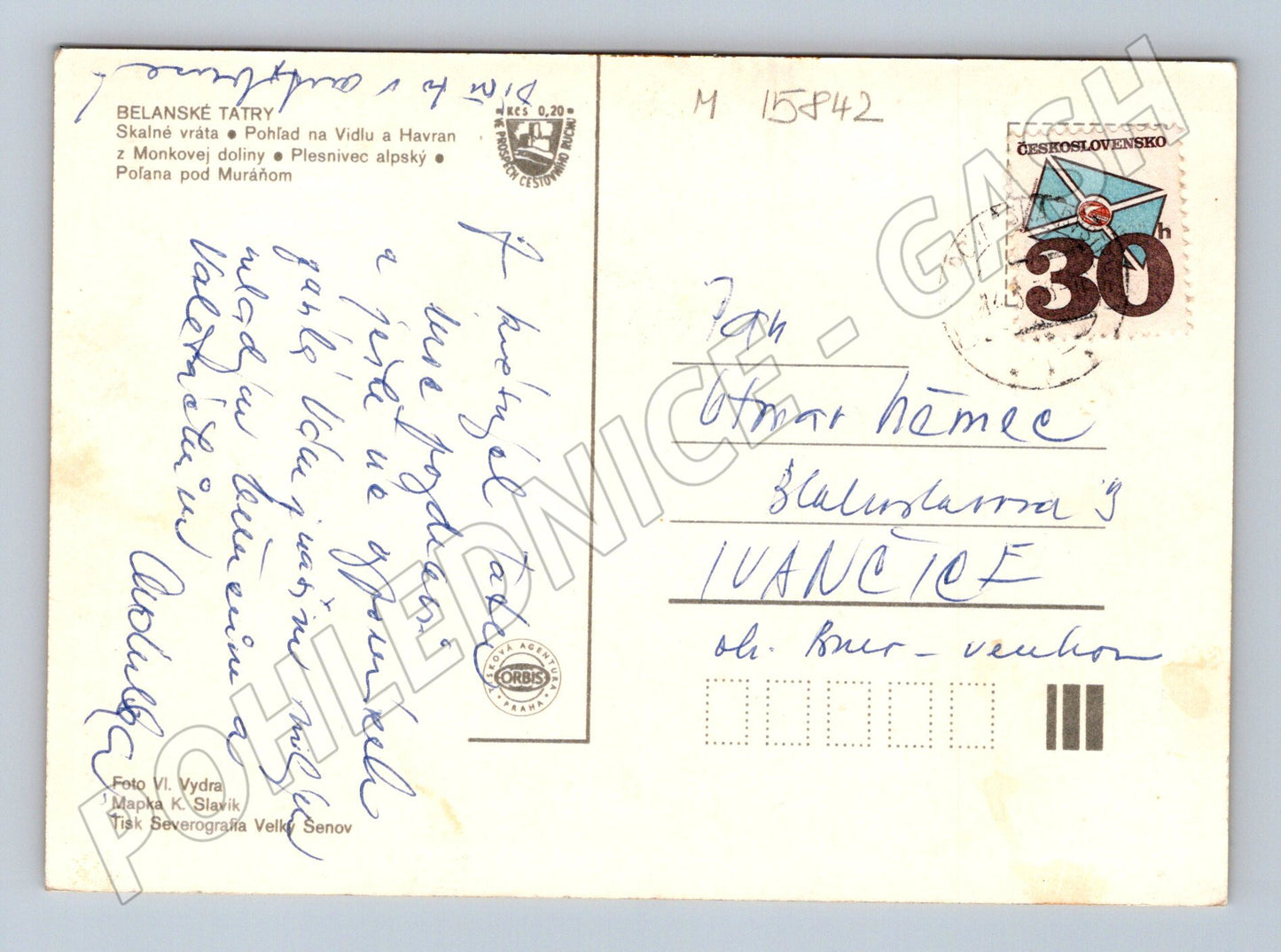 Belianské Tatry – Slovensko, poštovní (M15842)