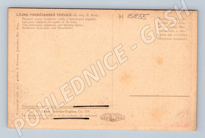 Pohlednice Trenčianske Teplice malovaná do 1950 (M15855)