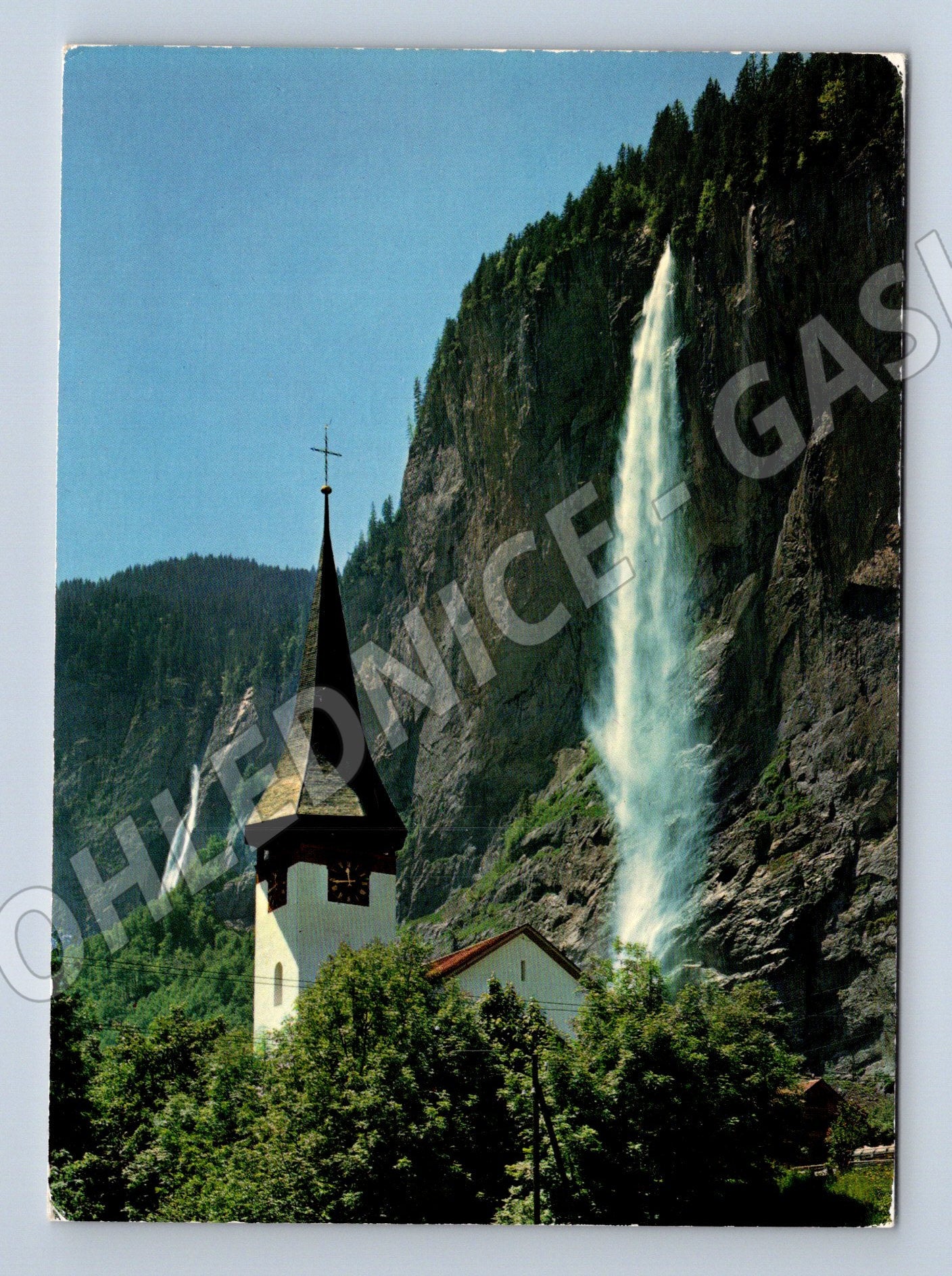 Pohlednice Lauterbrunnen Staubbachfall Švýcarsko (M15861)