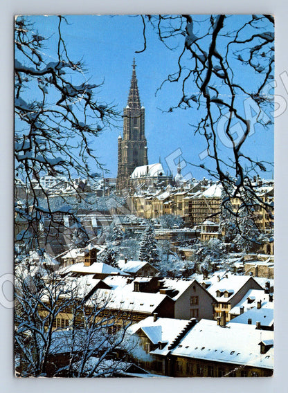 Pohlednice Bern Münster zimní pohled Švýcarsko (M15866)