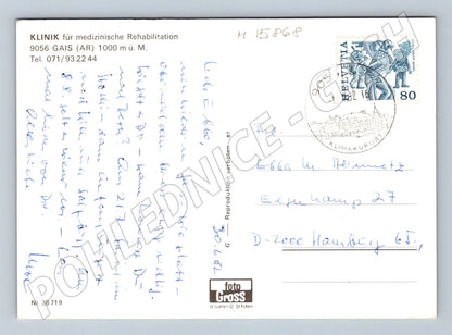 Pohlednice Gais klinika rehabilitace Švýcarsko (M15868)