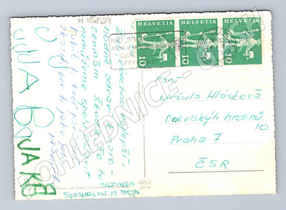 Pohlednice Zürich Grossmünster Švýcarsko 1969 (M15869)