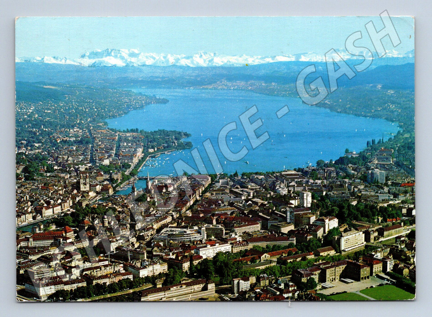 Pohlednice Curych Alpy letecký pohled 1970 (M15880)