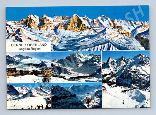 Pohlednice Jungfrau Region Berner Oberland koláž (M15890)