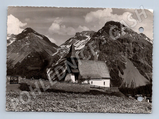Pohlednice Arosa Švýcarsko kostel Alpy 1946 (M15897)