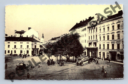 Pohlednice Brno tramvaj železniční vůz na náměstí (M159)