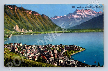 Pohlednice Montreux Dents du Midi Švýcarsko (M15903)