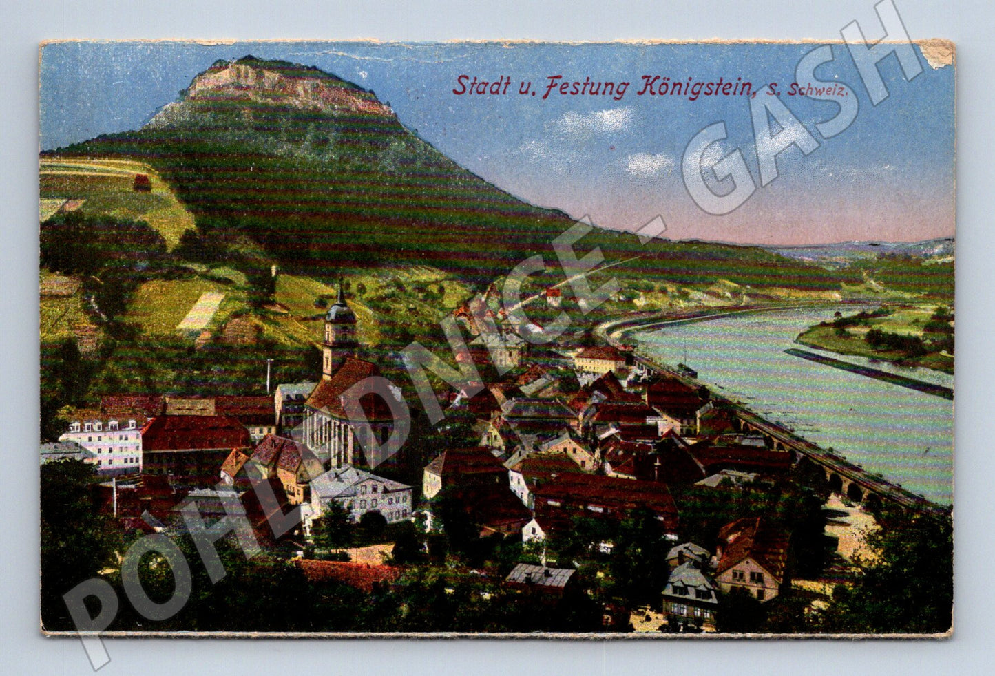 Pohlednice Königstein Saské Švýcarsko pevnost (M15906)