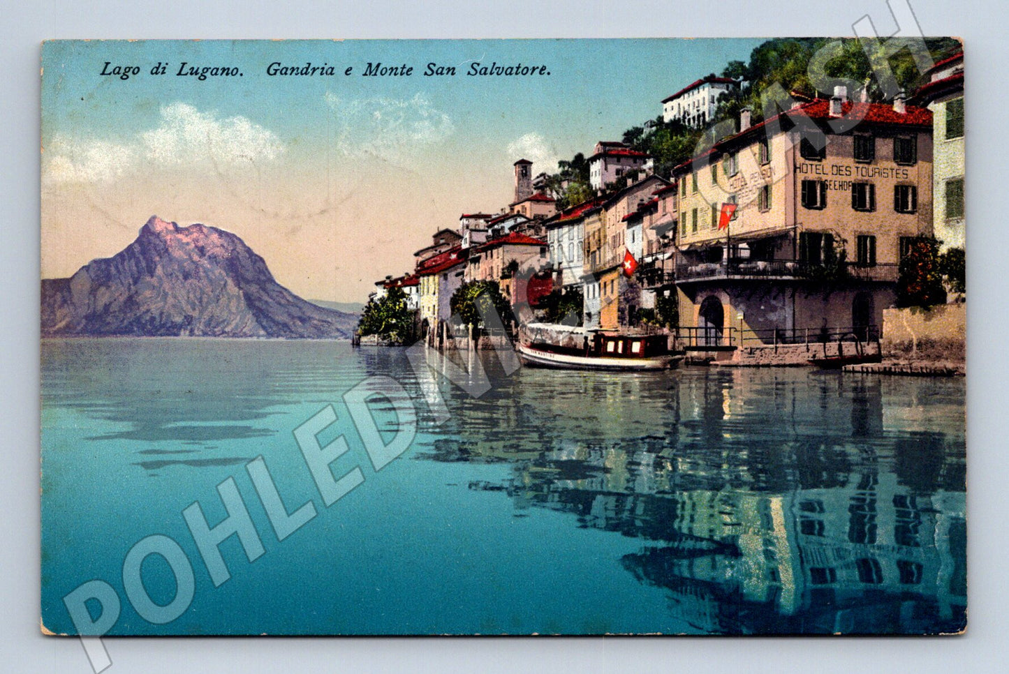 Pohlednice Lago di Lugano Gandria Monte San Salvatore (M15908)
