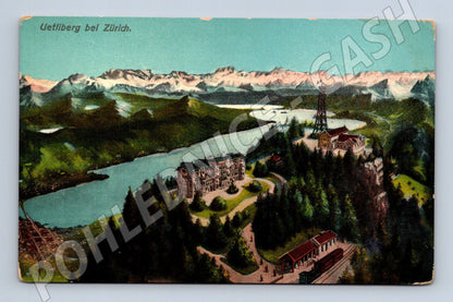 Pohlednice Uetliberg u Zürichu alpské panorama (M15913)