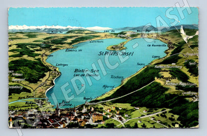 Pohlednice Bielské jezero Švýcarsko 1969 (M15914)