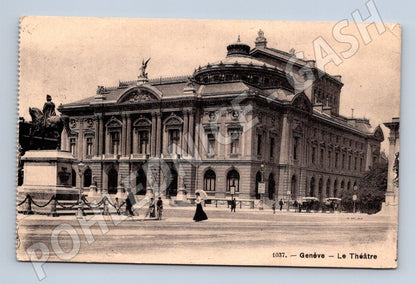 Pohlednice Ženeva Le Théâtre Švýcarsko 1922 (M15930)