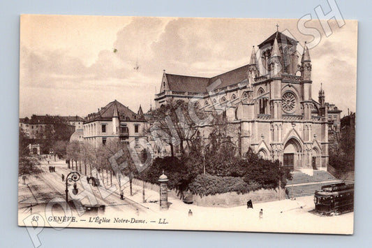 Pohlednice Genève Église Notre Dame historická (M15938)