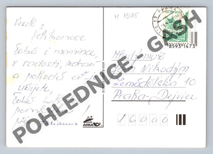 Pohlednice Koš květin a kraslic Česká republika (M1595)