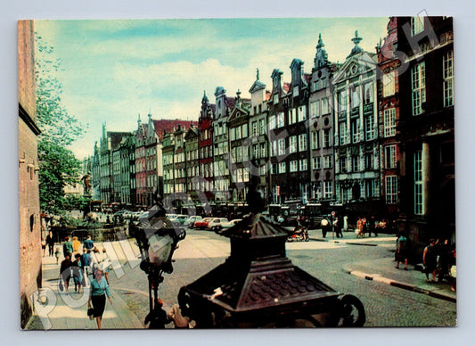 Pohlednice Gdaňsk Długi Targ Polsko 60. léta (M15954)