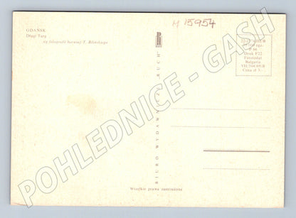Pohlednice Gdaňsk Długi Targ Polsko 60. léta (M15954)