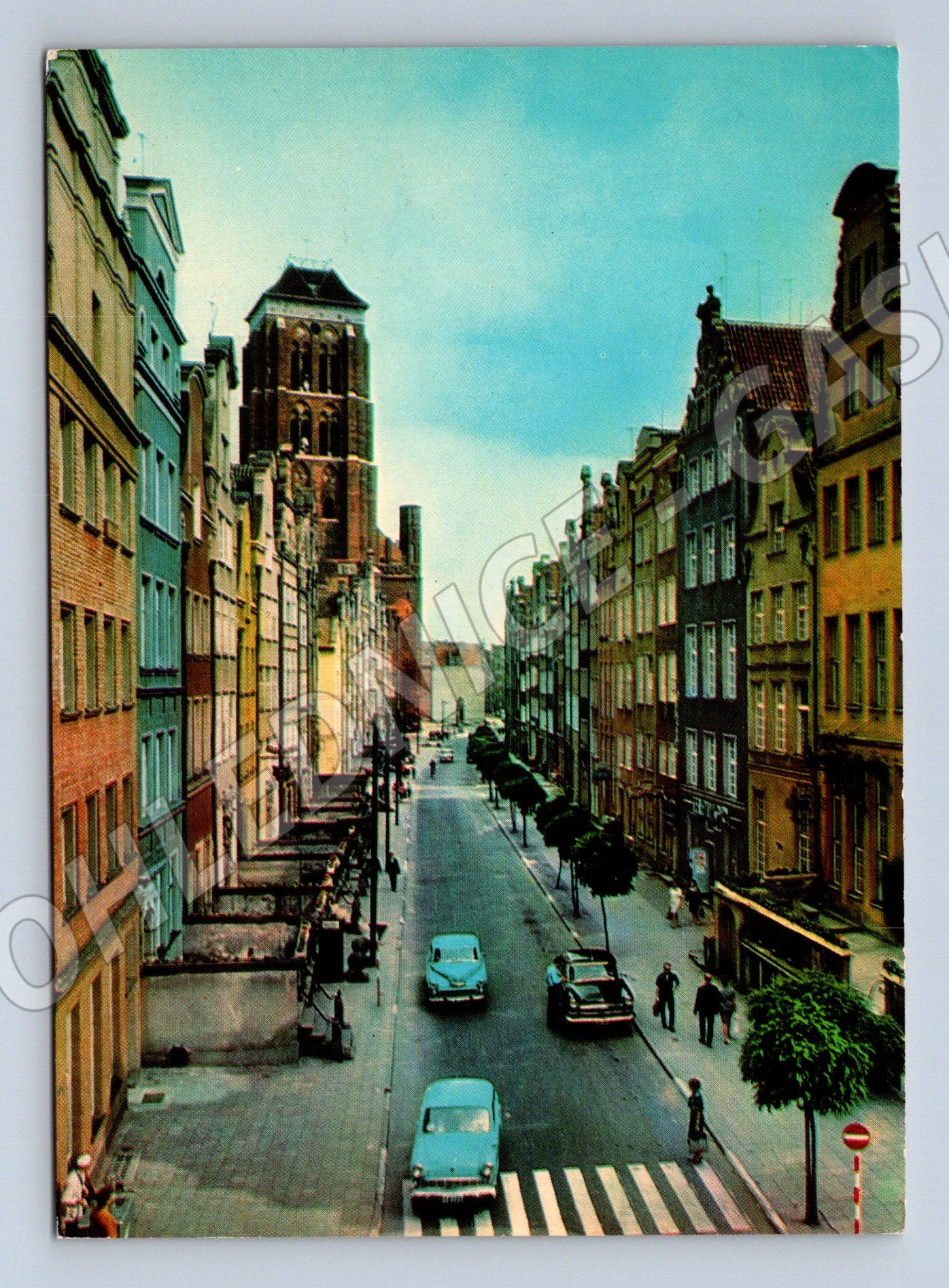 Pohlednice Gdaňsk ulice Piwna vintage Polsko (M15955)
